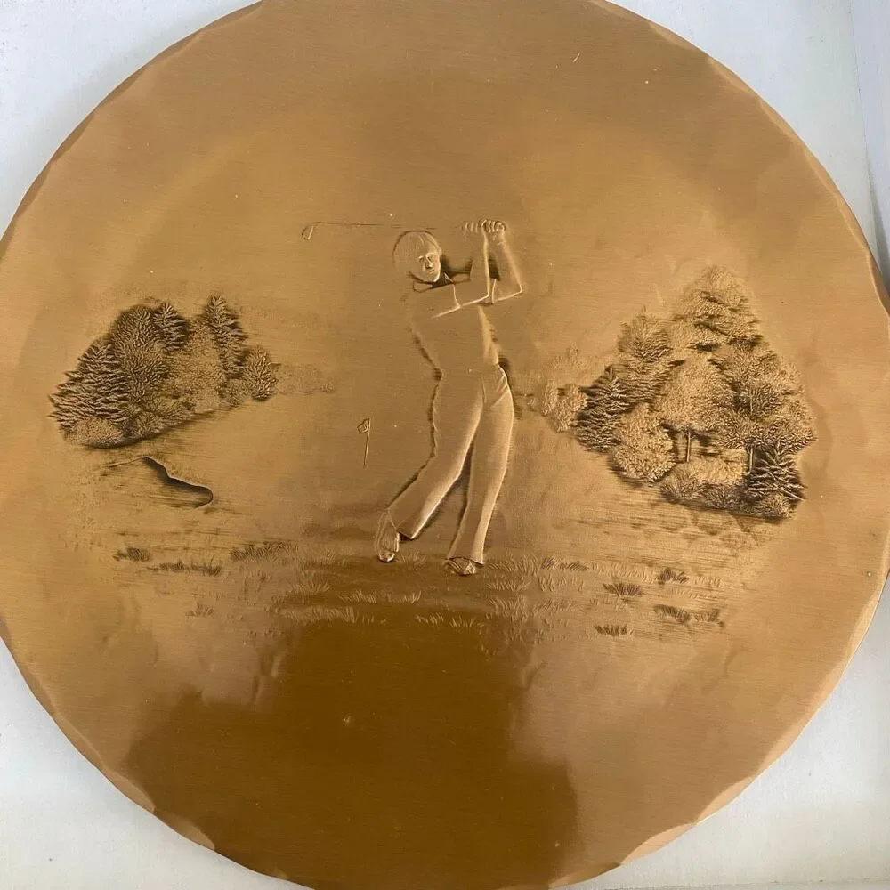 Wendell August Forge 9” solid bronze golf plate 1994